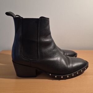 All Saints leather studded boots